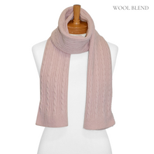 Load image into Gallery viewer, THSS2435: Pink: Cable Rib Scarf
