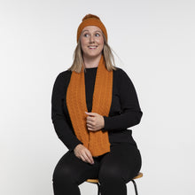 Load image into Gallery viewer, THSS2437: Burnt Orange: Cable Rib Scarf
