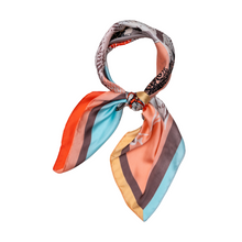 Load image into Gallery viewer, THSS2454: Peach: Horse Square Scarf
