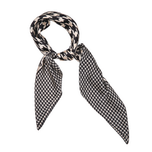 Load image into Gallery viewer, THSS2456: Black: Houndstooth Square Scarf
