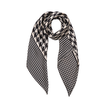 Load image into Gallery viewer, THSS2456: Black: Houndstooth Square Scarf
