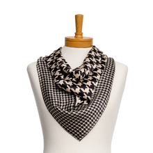 Load image into Gallery viewer, THSS2456: Black: Houndstooth Square Scarf
