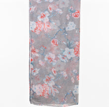 Load image into Gallery viewer, THSS2487: Grey: Floral Scarf
