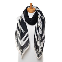 Load image into Gallery viewer, THSS2488: Black: House of Belts Scarf
