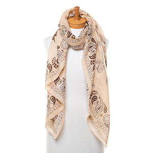 THSS2490: Camel: Pheonix and Leaf Scarf