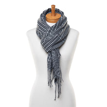 Load image into Gallery viewer, THSS2517: Black: Glen Check Scarf
