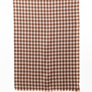 THSS2523: Brown: Small Gingham Scarf