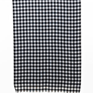 THSS2525: Black: Small Gingham Scarf