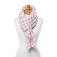 Load image into Gallery viewer, THSS2526: Pink: Small Gingham Scarf
