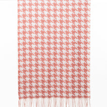 Load image into Gallery viewer, THSS2539: Pink: Big Houndstooth Scarf
