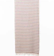 Load image into Gallery viewer, THSS2545: Brown: Small Narrow Houndstooth Scarf
