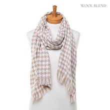 Load image into Gallery viewer, THSS2545: Brown: Small Narrow Houndstooth Scarf
