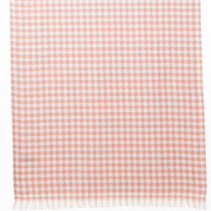 THSS2546: Pink: Small Houndstooth Scarf