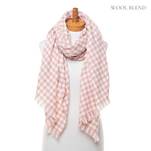 Load image into Gallery viewer, THSS2546: Pink: Small Houndstooth Scarf
