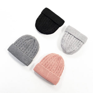 Braid Knit Beanie | Grey