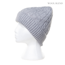 Load image into Gallery viewer, Braid Knit Beanie | Grey
