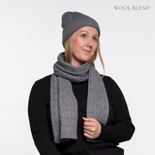 Load image into Gallery viewer, THSS2551HX: Medium Grey : Braid Knit Scarf
