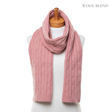 Load image into Gallery viewer, THSS2552HX: Blush Pink : Braid Knit Scarf
