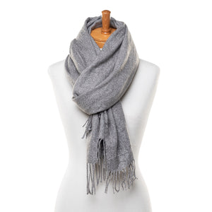 THSS2555: Grey: Soft Plain Scarf