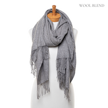 Load image into Gallery viewer, THSS2555: Grey: Soft Plain Scarf
