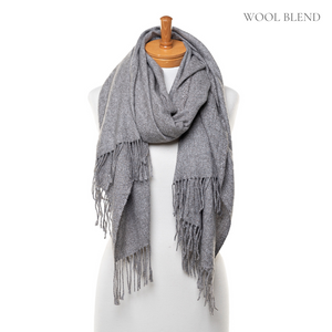 THSS2555: Grey: Soft Plain Scarf