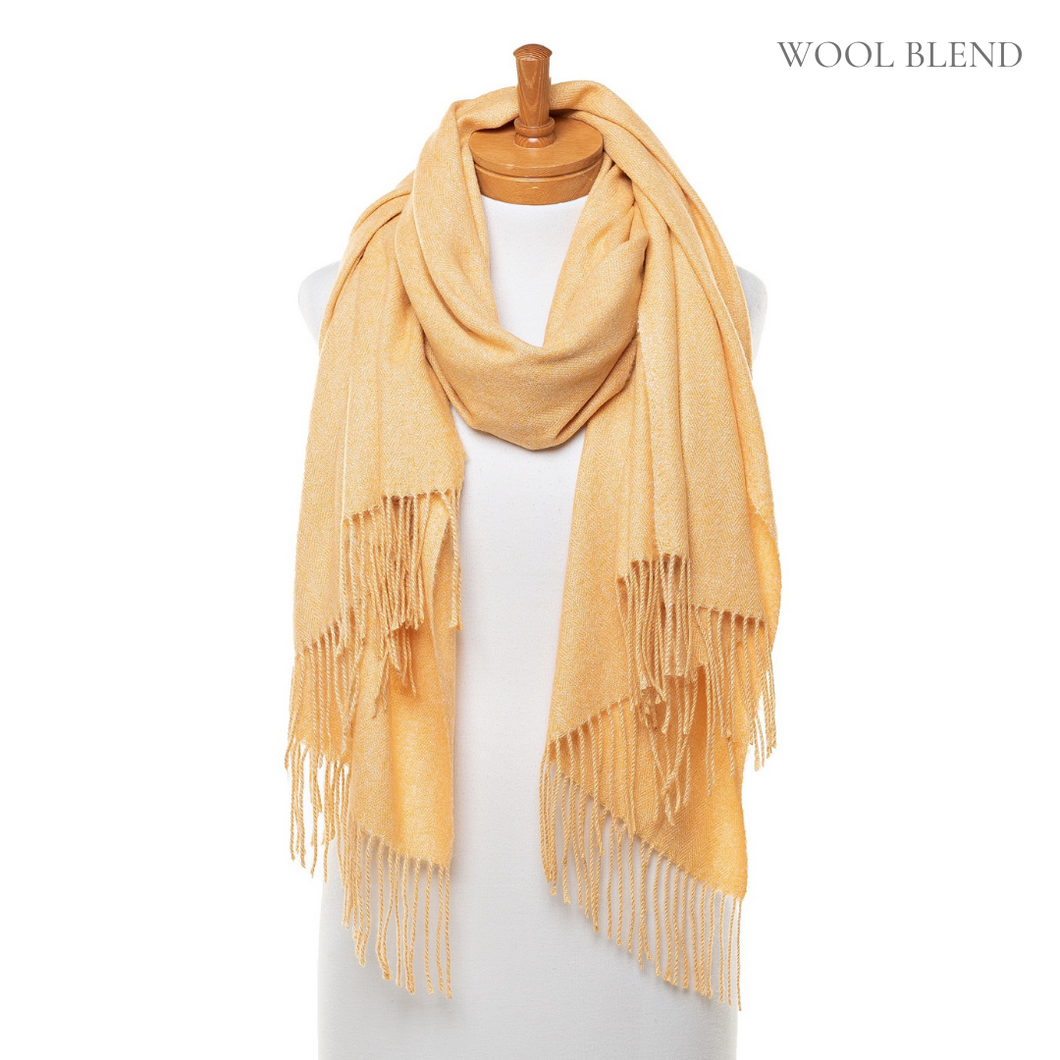 THSS2560: Mustard: Soft Plain Scarf