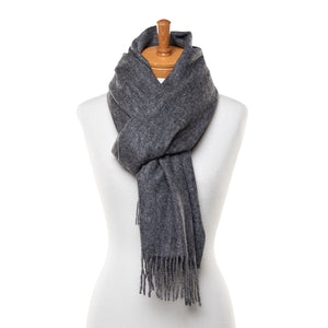 THSS2562: Charcoal: Soft Plain Scarf