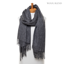 Load image into Gallery viewer, THSS2562: Charcoal: Soft Plain Scarf
