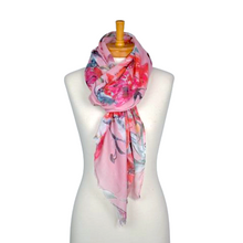 Load image into Gallery viewer, THSS2564: Pink: Mix Flower Scarf
