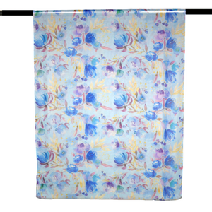 THSS2571: Blue: Watercolour Floral Scarf