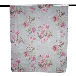 THSS2573: Grey: Flower Bouquet Scarf