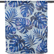 Load image into Gallery viewer, THSS2575: Cobalt Blue: Monstera Leaves Scarf
