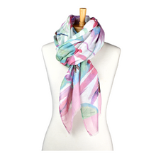 Load image into Gallery viewer, THSS2583: Pastel Pink: Multi Leaves Scarf
