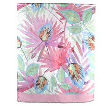 Load image into Gallery viewer, THSS2583: Pastel Pink: Multi Leaves Scarf
