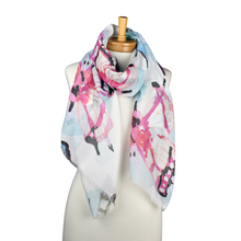 Load image into Gallery viewer, THSS2584: Multi: Watercolour Butterfly Scarf
