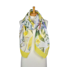 Load image into Gallery viewer, THSS2590: Yellow: Lemon Flower Scarf
