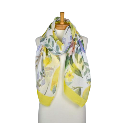 THSS2590: Yellow: Lemon Flower Scarf