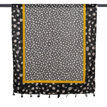 Load image into Gallery viewer, THSS2591: Black: Two Toned Spotted Tassel Scarf
