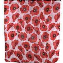 Load image into Gallery viewer, THSS2600: White: Large Poppies Scarf
