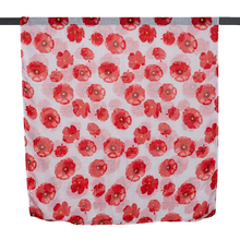 Load image into Gallery viewer, THSS2602: White: Medium Poppies Scarf
