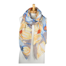 Load image into Gallery viewer, THSS2605: Grey: WindFlower Scarf
