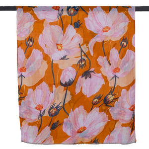 THSS2607: Orange: WindFlower Scarf