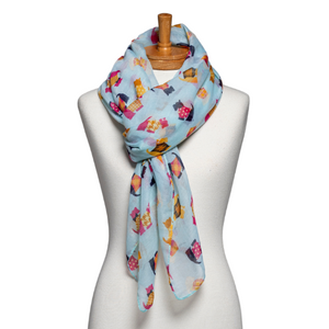 THSS2608: Aqua Blue: Multi Terrier Scarf