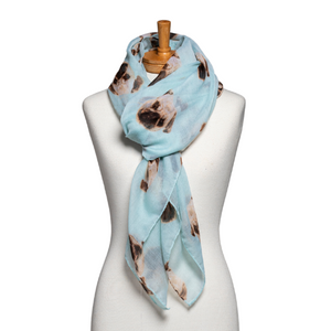 THSS2609: Aqua Blue: Pug Scarf