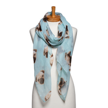 Load image into Gallery viewer, THSS2609: Aqua Blue: Pug Scarf
