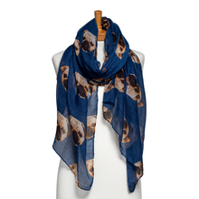 Load image into Gallery viewer, THSS2610: Navy: Pug Scarf
