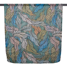 Load image into Gallery viewer, THSS2612: Green Blue: Leaf Pattern Scarf
