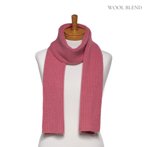 THSS2617: Coral Pink: Rib Scarf