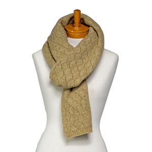 THSS2621: Olive: Diamond Stitch Knitting Scarf