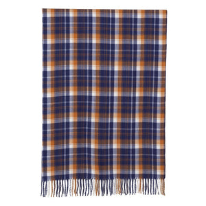 THSS2628: Navy: Tartan Plaid Scarf